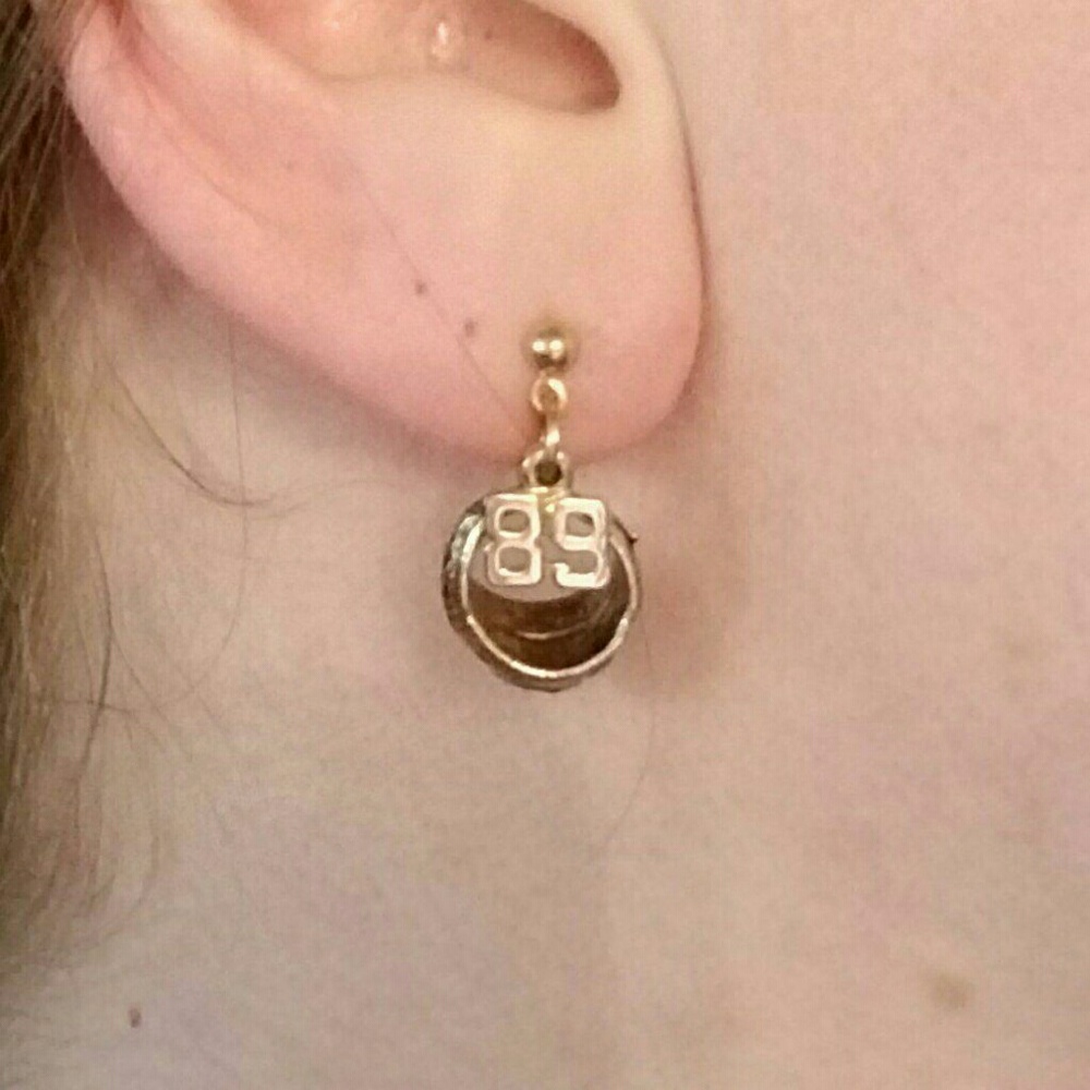 1989 Tiny class ring pierced